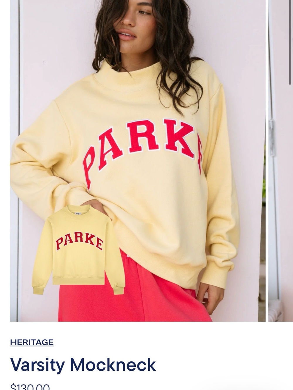 BRAND NEW Parke lemonade mockneck size L/XL
